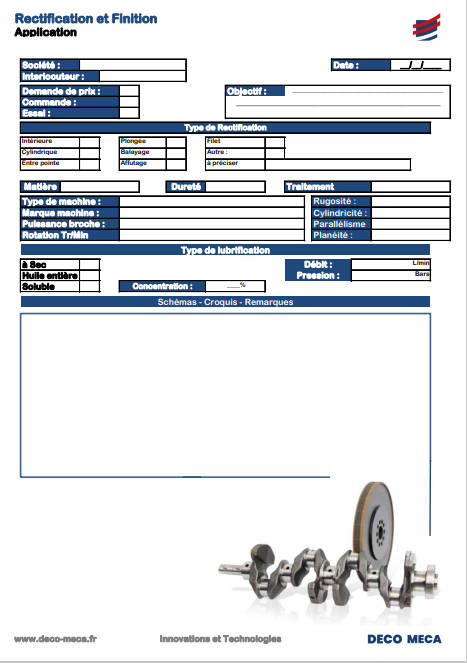 Rectification outil coupant, finition outillage de machines outils