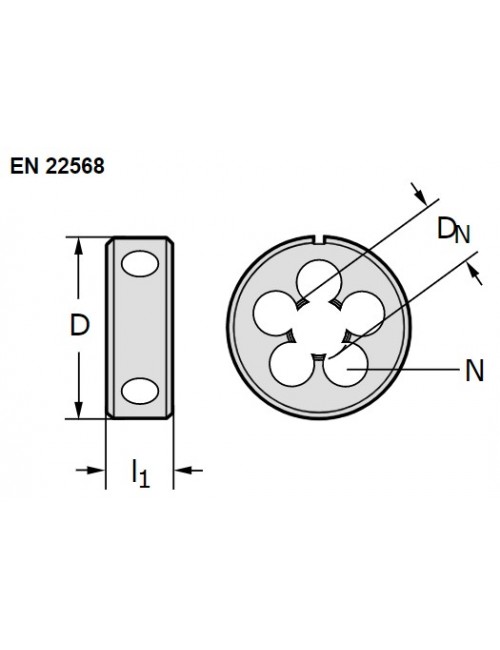 Filière 5/16 UNC En Acier – Système Impérial – Pour Mécanique