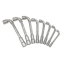 Jeu de 8 clés à pipe débouchées métriques - 6 pans - en boîte