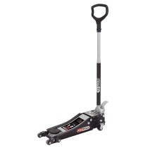 Cric hydraulique extra-bas acier ULTIMATE 2T avec double-roues avant