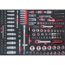 Module de 175 douilles et accessoires 1/4'' - 3/8'' - 1/2''