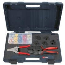 Jeu de 8 outils pour le sertissage et le dénudage + cosses