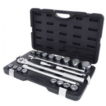 Coffret de 21 douilles 6 pans métriques et accessoires 3/4''