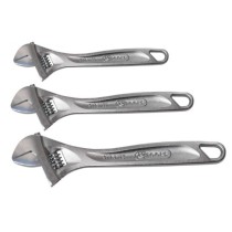 Jeu de 3 clés à molette 10'' - 12'' - 15''