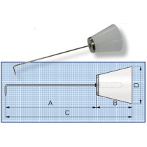 Crochet à copeaux - Garde enveloppante manche simple - Modèle E - Tige ø7 x 500
