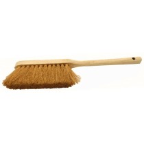 Balayette coco 3 rangs manche bois brut long
