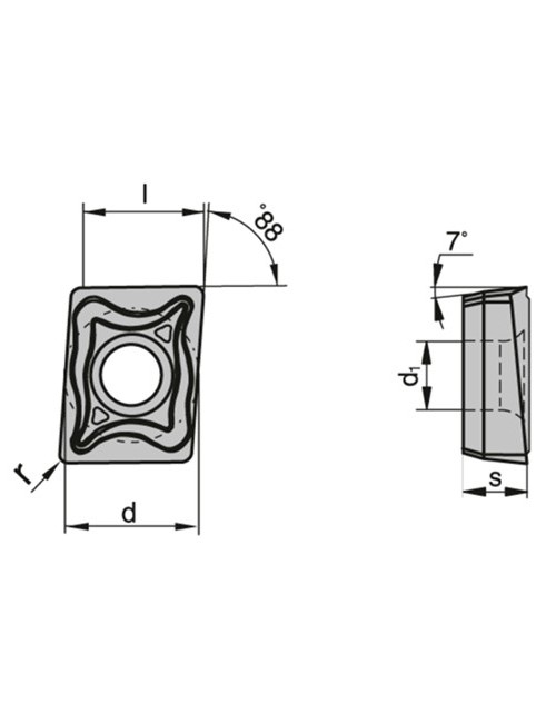 Plaquette amovible XPNT 040204 ER DMP45