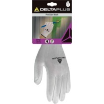 Gants tricot polyester/paume PU - Blanc - DPVE702P