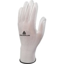 Gant tricot polyester/Paume PU - Blanc - VE702P