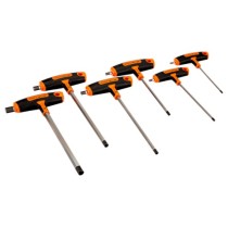Jeu de 6 tournevis pour vis 6 pans avec manche en T