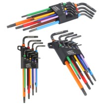 Jeu de 9 clés mâles Torx longues colorées à têtes sphériques