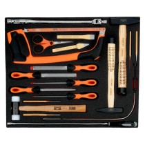 Jeu de 19 outils de frappe et limes dans module mousse 3/3 FitGo