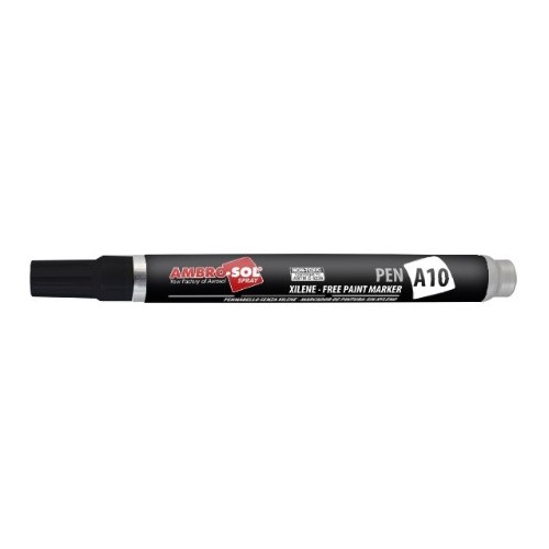 12 stylos-feutres permanents A10 pointe moyenne réversible - 10 ml