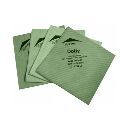 5 lavettes DOTTY microfibre non tissée 40 x 40 cm