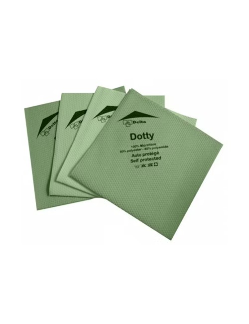 5 lavettes DOTTY microfibre non tissée 40 x 40 cm