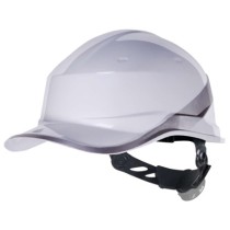 Casque de chantier forme casquette baseball diamondv blanc