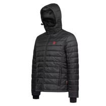Doudoune chauffante noire EVO avec capuche